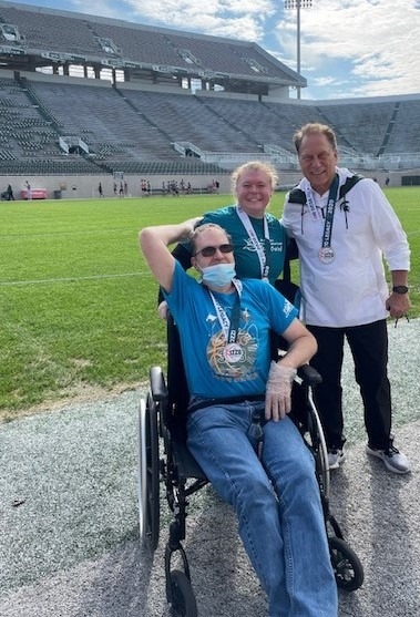 Origami resident and team member with Coach Izzo at the 2021 race